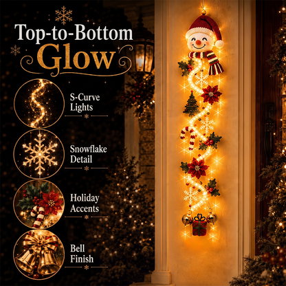 Glowing Christmas Door Hanger | 6 Festive Light Designs