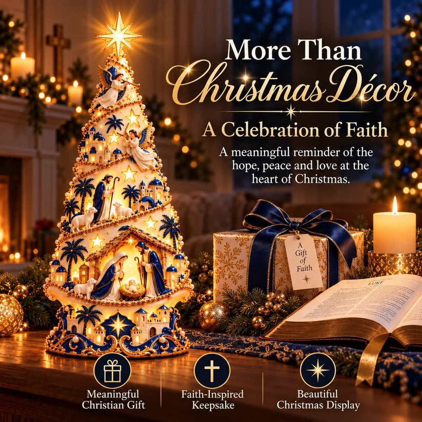 Nativity lightscape Christmas gift display