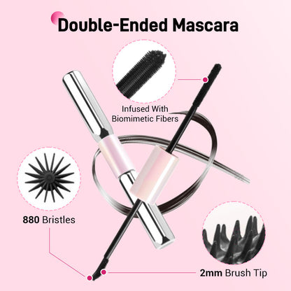 💕50% OFF 💕Double-Ended Waterproof Lengthening & Curling Mascara
