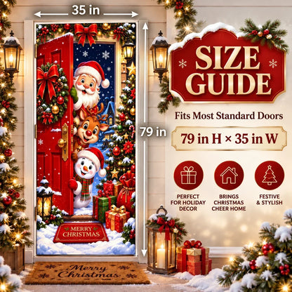 🎄Magical Christmas Door Cover