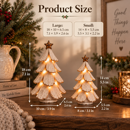 Vintage Lighted Christmas Tree Figurine with Woody Cologne Scent