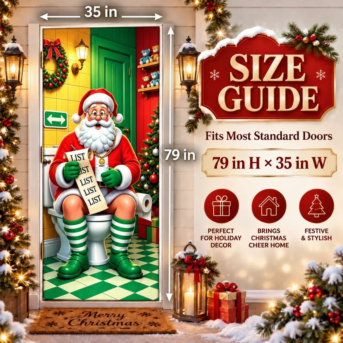 🎄Magical Christmas Door Cover