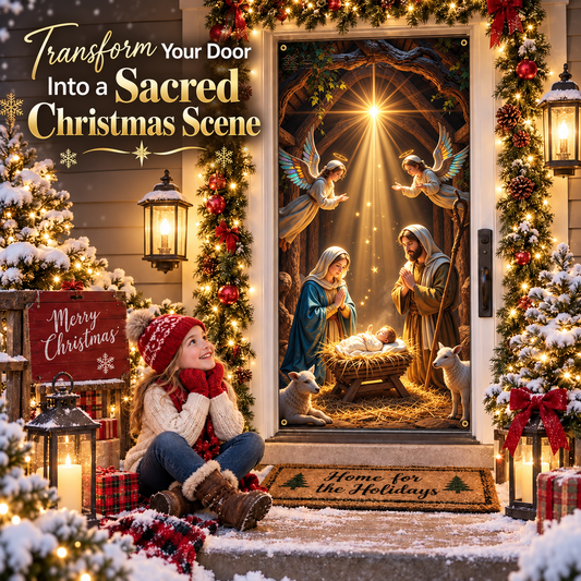 🎄Magical Christmas Door Cover