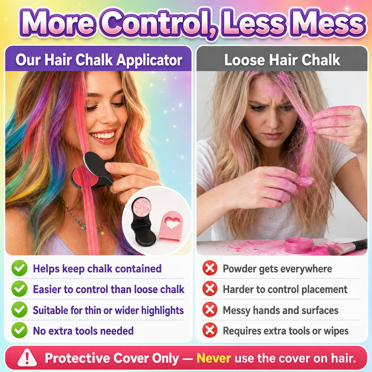 Gentle 12-Color Temporary Hair Chalk Set